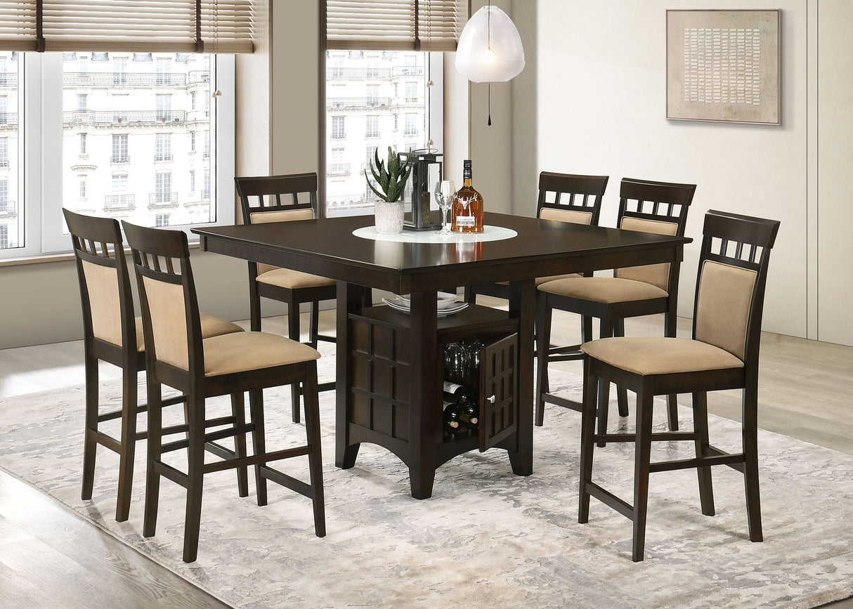 Gabriel 5-Piece Square Counter Height Dining Set Cappuccino