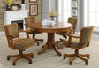 Mitchell 5-piece Game Table Set Amber and Brown image