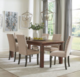 Coleman 5-Piece Rectangular Dining Set Rustic Golden Brown