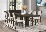 Kelly Rectangular Dining Table Set Beige And Dark Grey