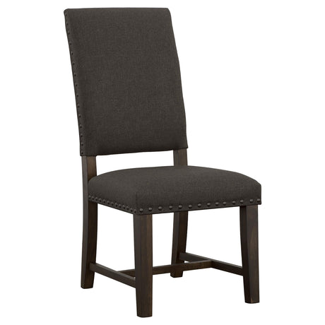 Twain Upholstered Side Chairs Warm Grey (Set of 2) image