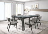 Stevie Rectangular Dining Set Grey And Black