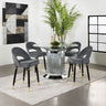 Ellie 5-Piece Pedestal Counter Height Dining Room Set