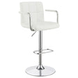 Palomar Adjustable Height Bar Stool White and Chrome image