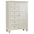 Sandy Beach 8-drawer Door Chest Storage Cream White image