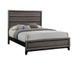 Watson California King Panel Bed Grey Oak and Black image