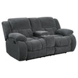 Weissman Motion Loveseat with Console Charcoal image