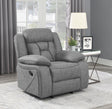 Higgins Overstuffed Upholstered Glider Recliner Grey image