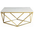 Meryl Square Coffee Table White and Gold image