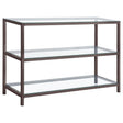 Trini Sofa Table with Glass Shelf Black Nickel image