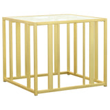 Adri Metal Frame End Table Matte Brass image