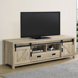 Madra Rectangular TV Console with 2 Sliding Doors image