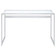 Hartford Glass Top Writing Desk Chrome image