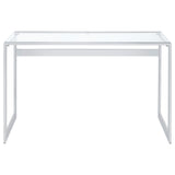 Hartford Glass Top Writing Desk Chrome image