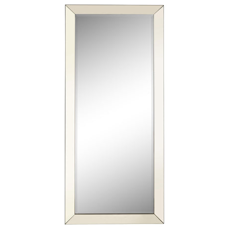 Barnett Rectangular Floor Mirror Silver image