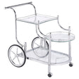 Sarandon 3-tier Serving Cart Chrome and Clear image