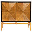 Zira Sunburst 2-door Accent Cabinet Brown and Antique Gold image