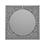 Theresa LED Wall Mirror Silver and Black image