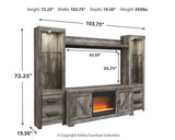 Wynnlow 4-Piece Entertainment Center with Electric Fireplace