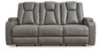 Mancin Reclining Sofa with Drop Down Table image