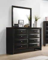 Briana Rectangular 8-Drawer Dresser Black