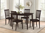 Gomez 5-Piece Rectangular Dining Table Set Cappuccino