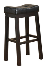 Donald Upholstered Bar Stools Black And Cappuccino (Set Of 2)