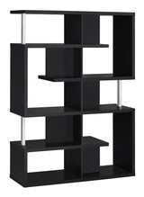 Hoover 5-Tier Bookcase Black And Chrome