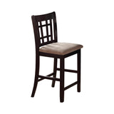 Lavon Lattice Back Counter Stools Tan And Espresso (Set Of 2)