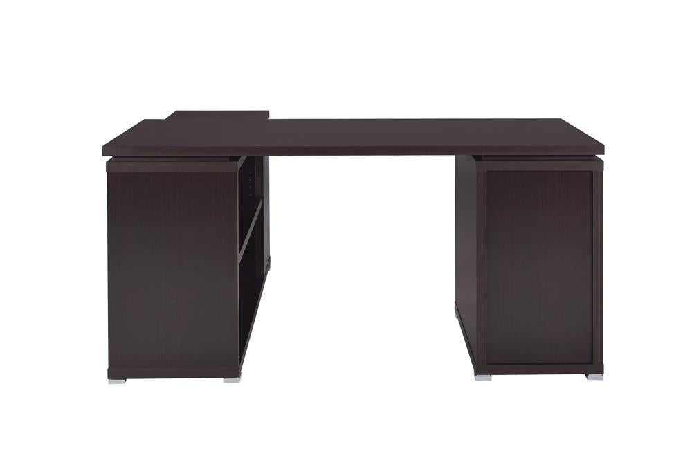 Yvette L-Shape Office Desk Cappuccino