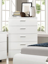 Felicity 5-Drawer Chest Glossy White