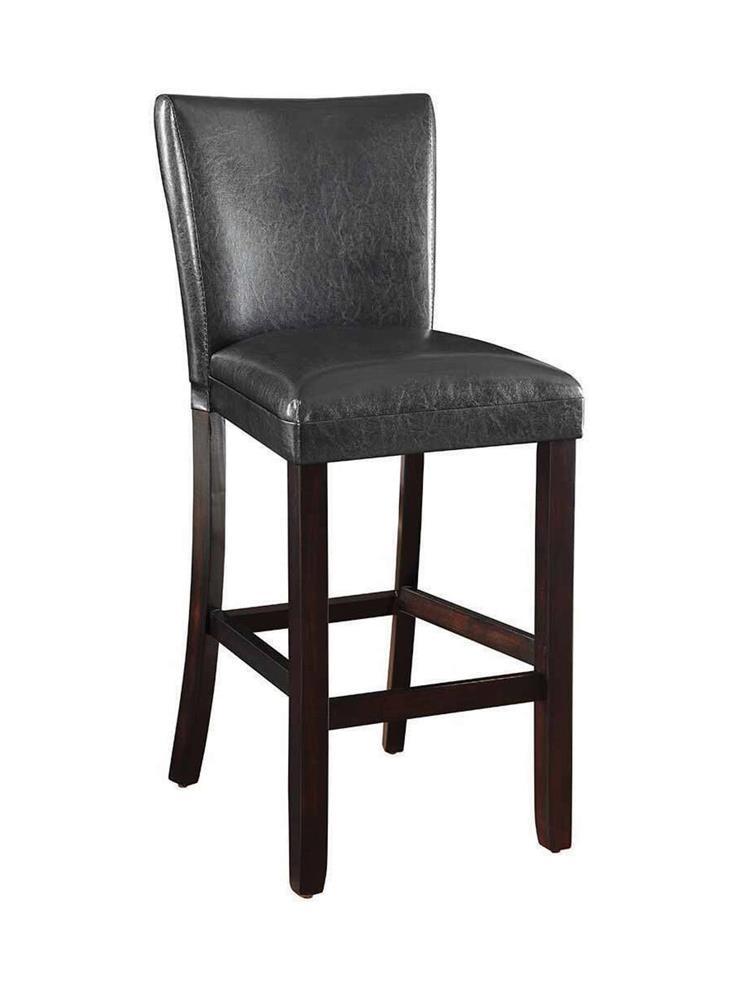 Alberton Upholstered Bar Stools Black And Cappuccino (Set Of 2)