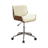 Addington Adjustable Height Office Chair Ecru And Chrome