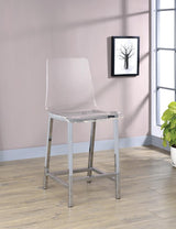 Juelia Counter Height Stools Chrome And Clear Acrylic (Set Of 2)