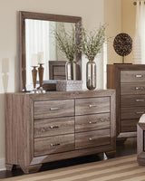 Kauffman 6-Drawer Dresser Washed Taupe