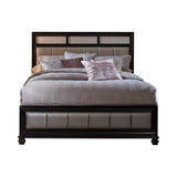 Barzini Eastern King Upholstered Bed Black And Grey