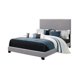 Boyd Queen Upholstered Bed With Nailhead Trim Grey