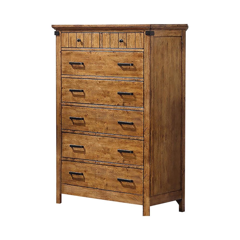 Brenner 7-Drawer Chest Rustic Honey