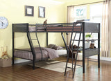 Meyers Twin Over Full Metal Bunk Bed Black And Gunmetal