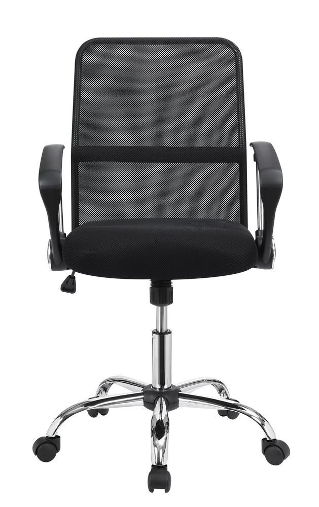 Gerta Office Chair With Mesh Backrest Black And Chrome