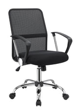 Gerta Office Chair With Mesh Backrest Black And Chrome