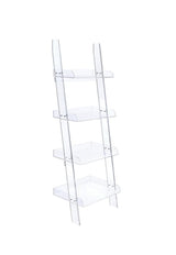 Amaturo 4-Shelf Ladder Bookcase Clear