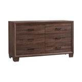 Brandon 6-Drawer Dresser Medium Warm Brown