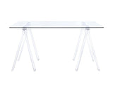 Amaturo Writing Desk With Glass Top Clear