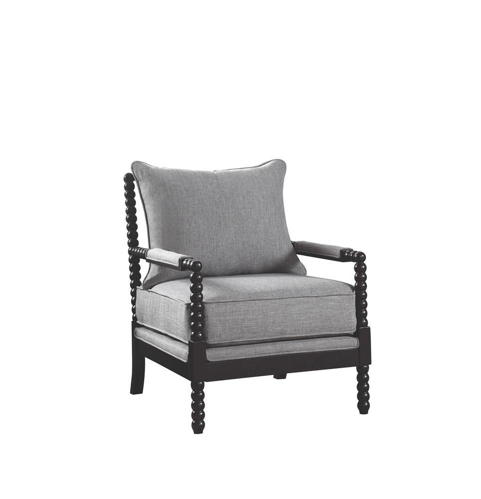 Blanchett Cushion Back Accent Chair Grey And Black