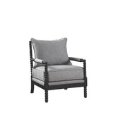 Blanchett Cushion Back Accent Chair Grey And Black