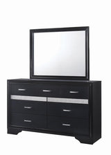 Miranda 7-Drawer Dresser Black And Rhinestone