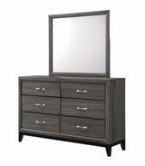 Watson 6-Drawer Dresser Grey Oak And Black