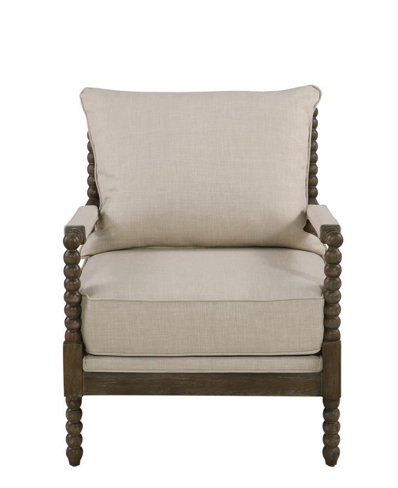 Blanchett Cushion Back Accent Chair Beige And Natural