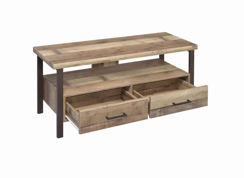 Ruston 48" 2-Drawer Tv Console Weathered Pine